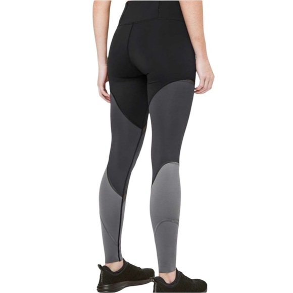 Lululemon Colour Me Ombré Tights Gray Obsidian Mesh Size 10 28” - Picture 3 of 9